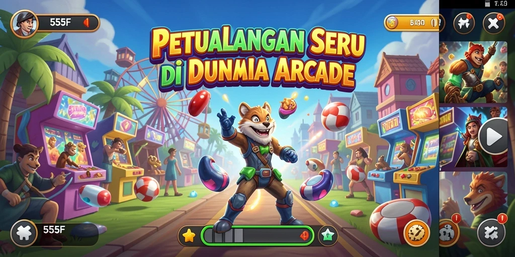 Gameplay seru dalam 555F yang penuh tantangan dan keasyikan.
