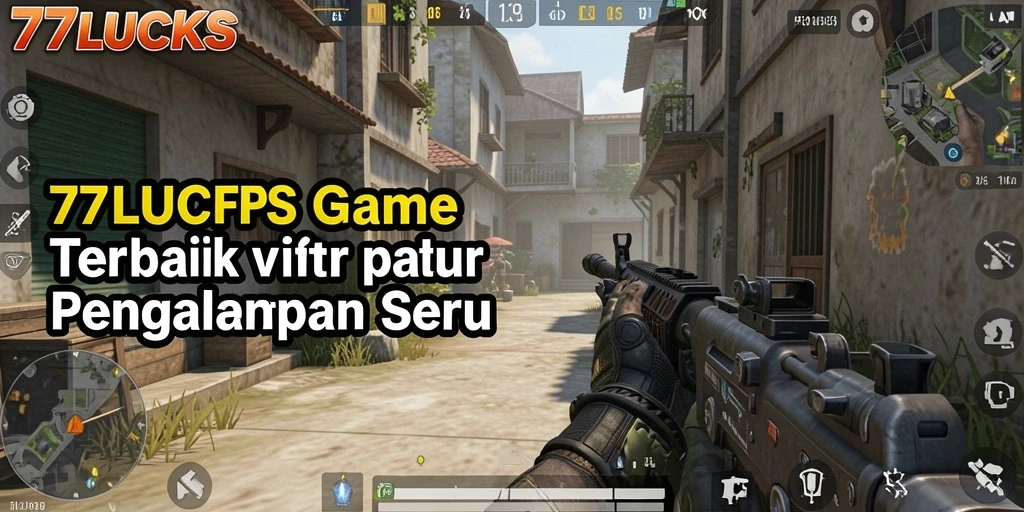 Tangkapan layar menampilkan aksi seru dalam gameplay FPS 77LUCKS.