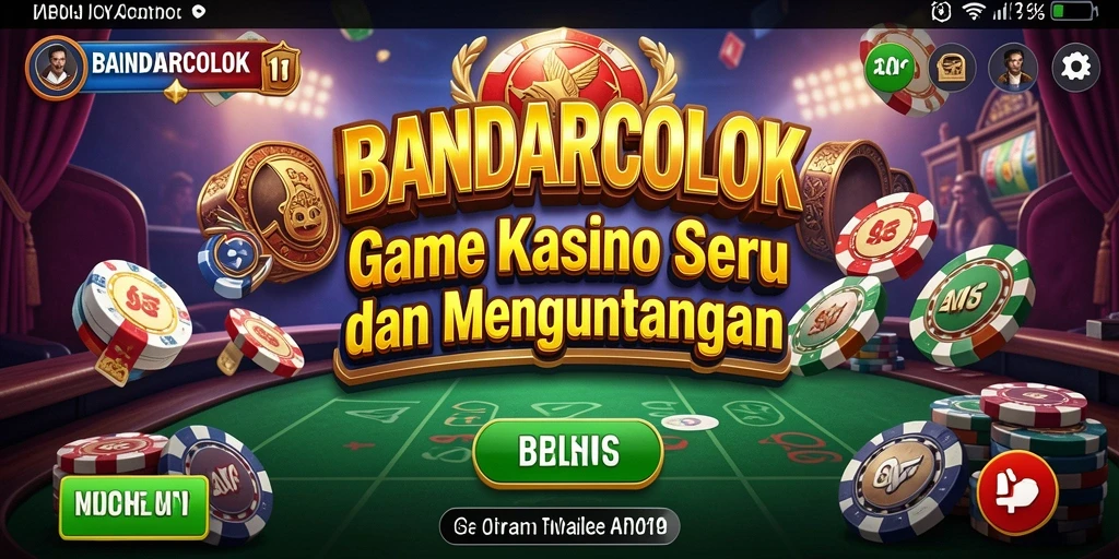 Screenshot gameplay BANDARCOLOK menampilkan pengalaman Kasino yang mendebarkan.