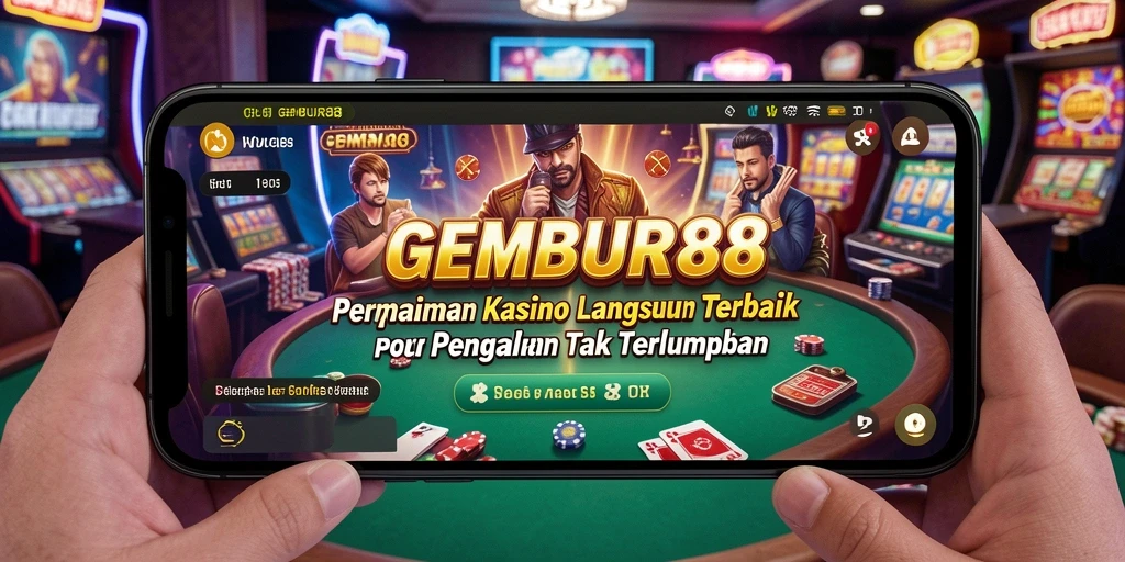 Screenshot permainan Live Casino dengan dealer nyata di GEMBUR88.