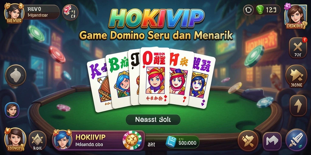 Tampilan menarik gameplay Domino HOKIVIP