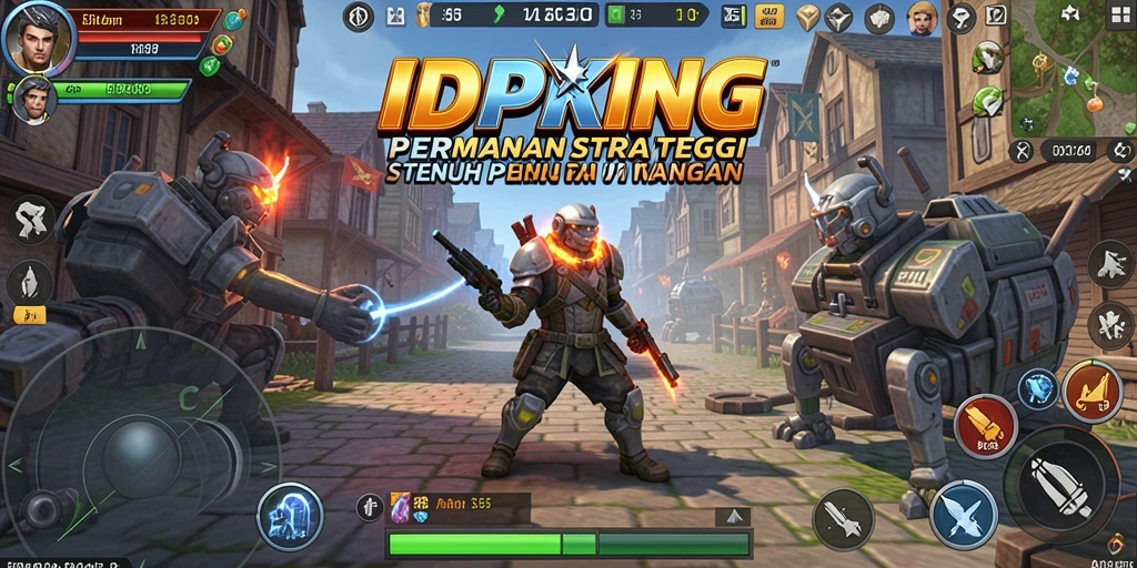 Tampilan gameplay yang mendebarkan dari IDPKING, permainan strategi yang seru.