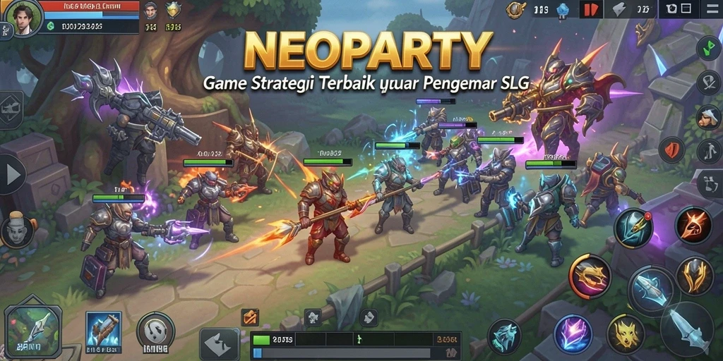 Tampilan gameplay NEOPARTY yang menegangkan dan interaktif.