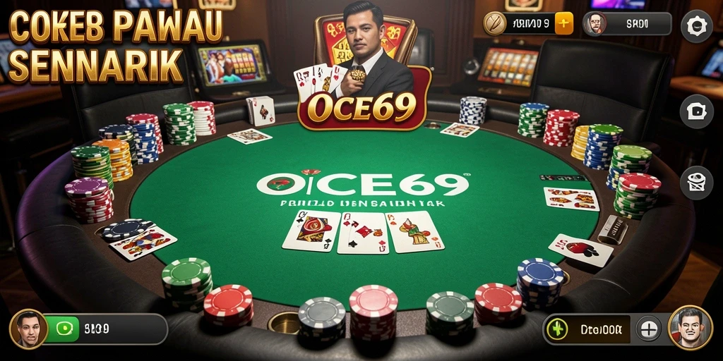Tampilan gameplay OCE69 yang menarik dan kompetitif dalam permainan Poker.