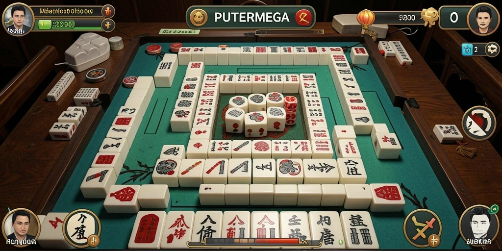 Tangkapan layar PUTERMEGA menunjukkan gameplay Mahjong yang seru dan penuh tantangan.