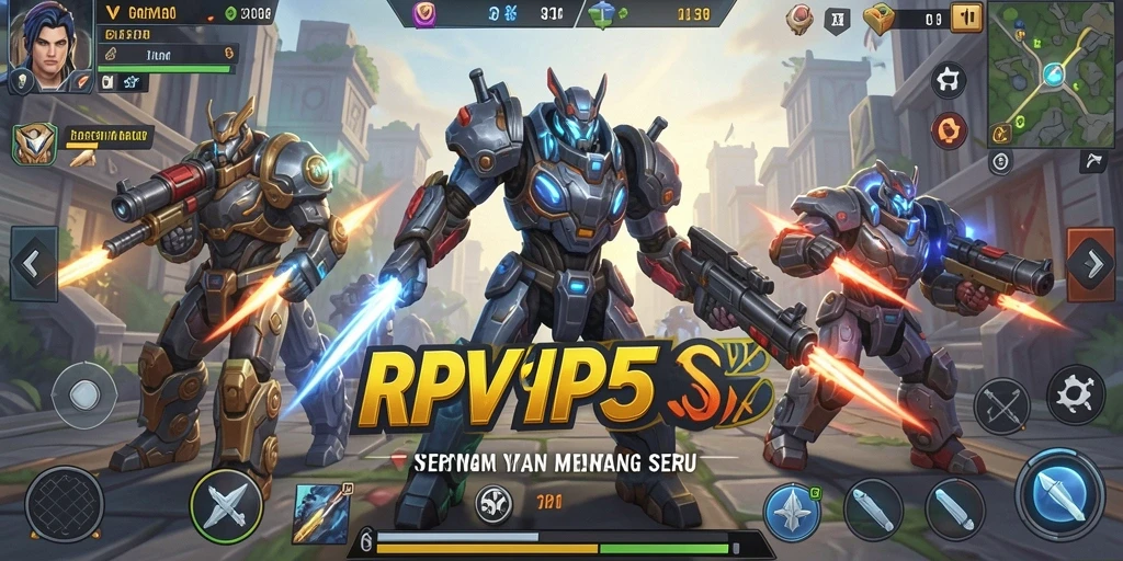 Tangkapan layar menampilkan momen aksi mendebarkan dalam permainan strategi RPVIP5.