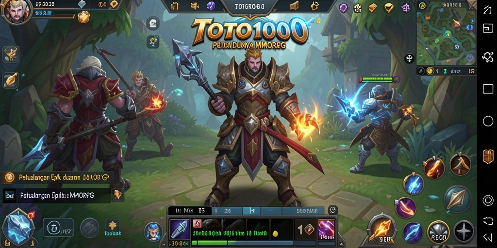 Gameplay seru TOTO1000 dalam dunia MMORPG yang luas.