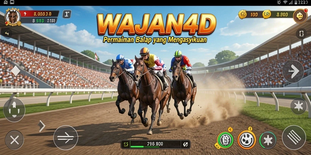 Tampilan gameplay balap yang seru di WAJAN4D.